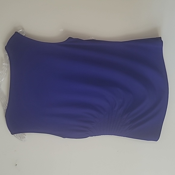 Calvin Kline Short Sleeve Ruched Side panel scoop neck Blouse SZ M - Picture 6 of 9